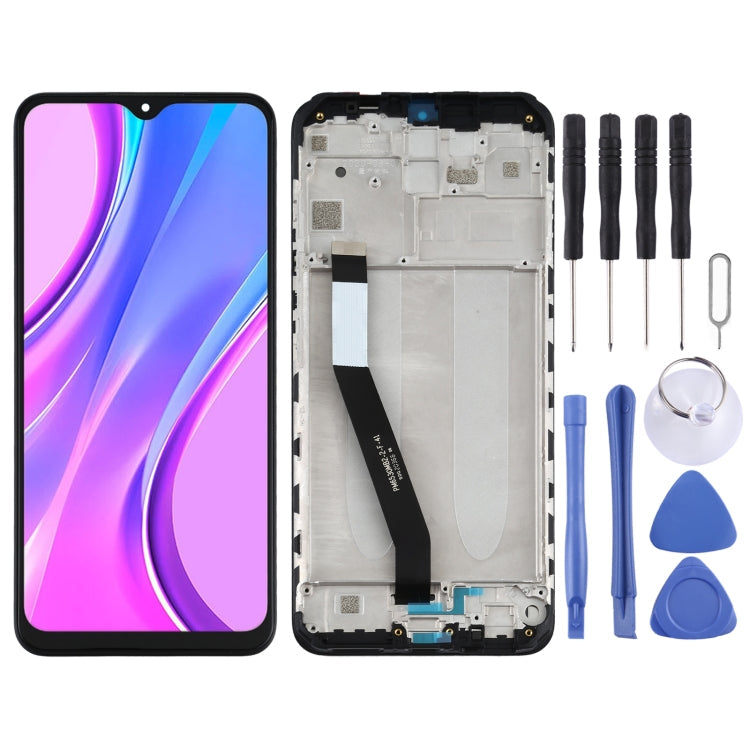LCD Screen and Digitizer Full Assembly with Frame for Xiaomi Redmi 9 M2004J19G M2004J19C