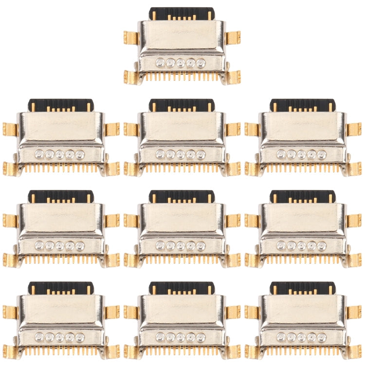 10 PCS Charging Port Connector for Xiaomi Redmi Note 9S / Redmi Note 9 Pro Max / Redmi Note 9 Pro (India) / Note 10 Lite