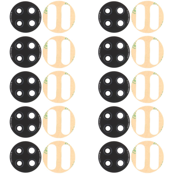 10 PCS Back Camera Lens for Xiaomi Redmi Note 9 5G M2007J22C