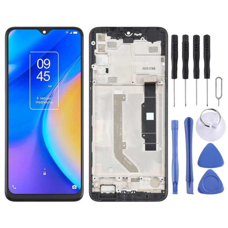 LCD Screen and Digitizer Full Assembly with Frame for TCL 20 SE T761H