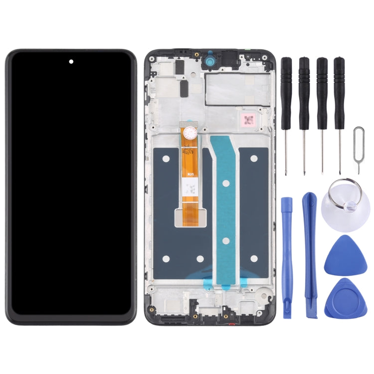 LCD Screen and Digitizer Full Assembly with Frame for LG K52 / K62 / Q52 LMK520 LM-K520 LMK520E LM-K520E LMK520Y LM-K520Y LMK520H LM-K520H LMK525H LMK525 LM-K525H LM-K525