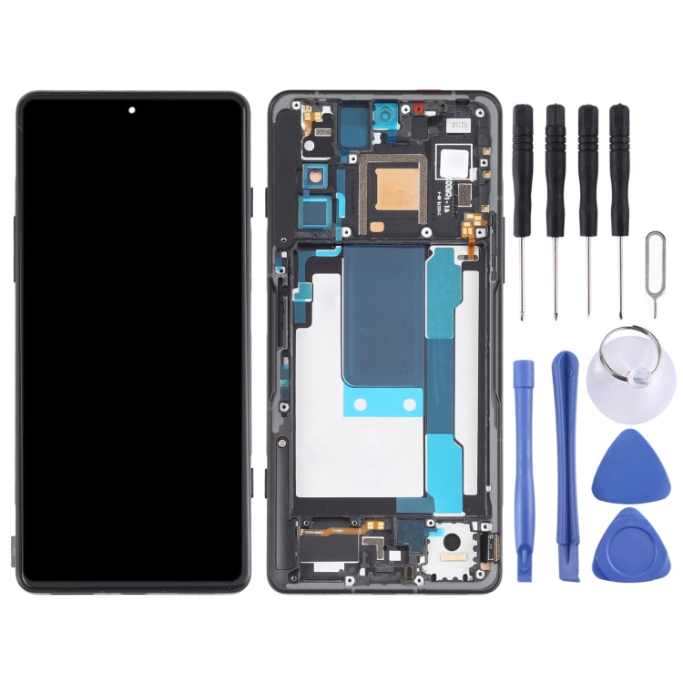 OLED Material LCD Screen and Digitizer Full Assembly With Frame for Xiaomi Redmi K40 Gaming M2012K10C M2104K10AC