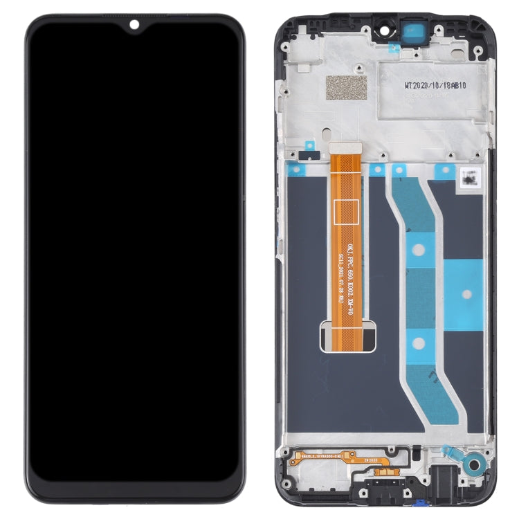 Original LCD Screen and Digitizer Full Assembly With Frame for OPPO Realme C15 RMX2180(Standard Version MTK)