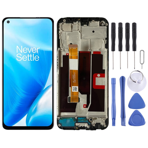 For OnePlus Nord N200 5G DE2118 Digitizer Full Assembly with Frame OEM LCD Screen