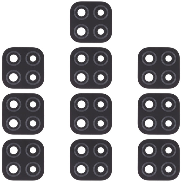 10 PCS Back Camera Lens for Xiaomi Redmi 9C / Redmi 9 (India) / Redmi 9C NFC / Poco C3
