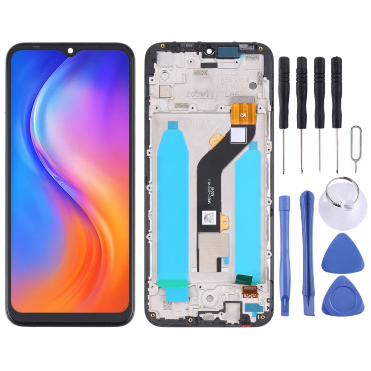 Original LCD Screen and Digitizer Full Assembly with Frame for Tecno Spark Go 2020 / Spark 6 Go KE5J