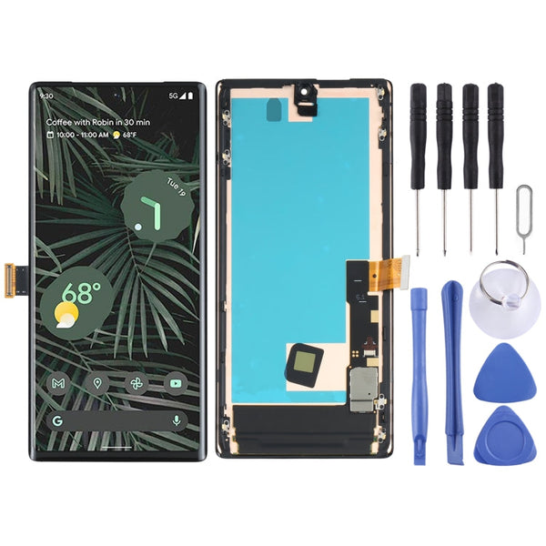 AMOLED Material LCD Screen and Digitizer Full Assembly with Frame for Google Pixel 6 Pro