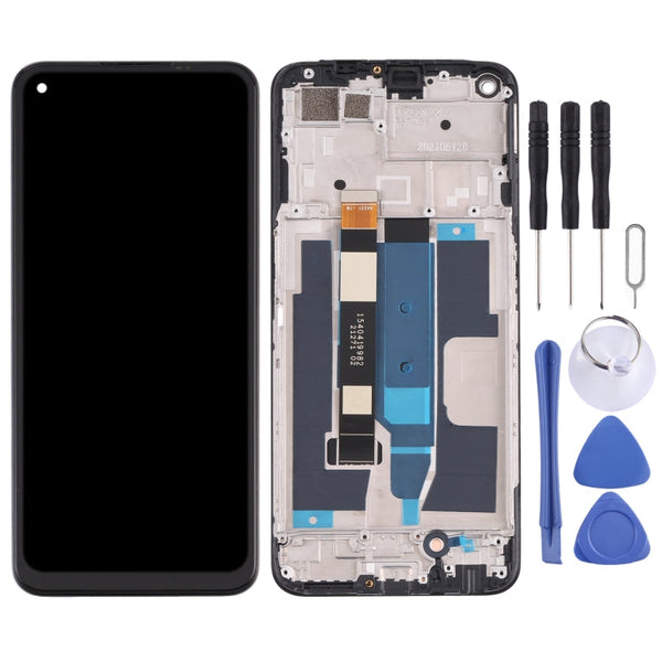 LCD Screen and Digitizer Full Assembly with Frame for OPPO Realme 8 5G