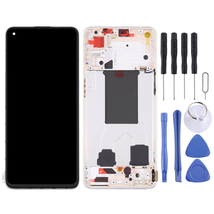 Original LCD Screen and Digitizer Full Assembly with Frame For OPPO Reno7 5G China PFJM10
