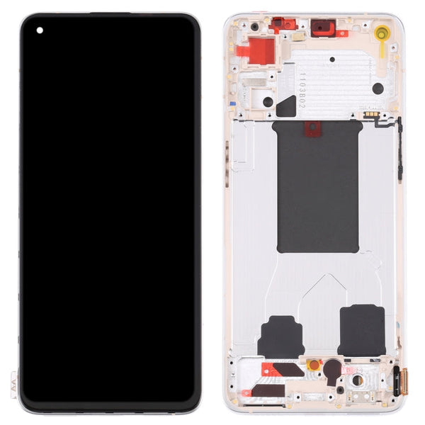 Original LCD Screen and Digitizer Full Assembly with Frame For OPPO Reno7 5G China PFJM10