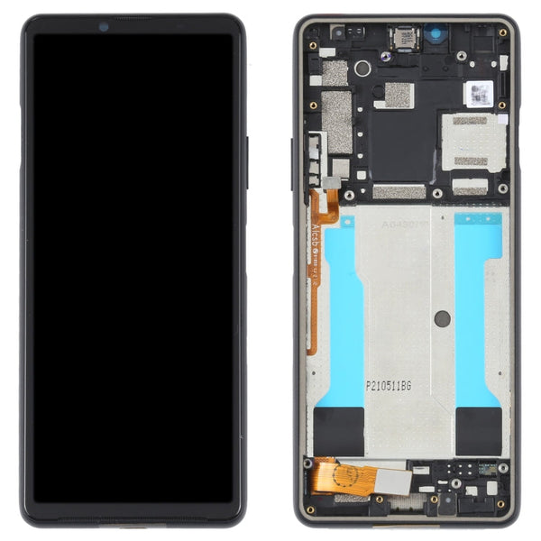 Original LCD Screen For Sony Xperia 10 III SO-52B Digitizer Full Assembly with Frame