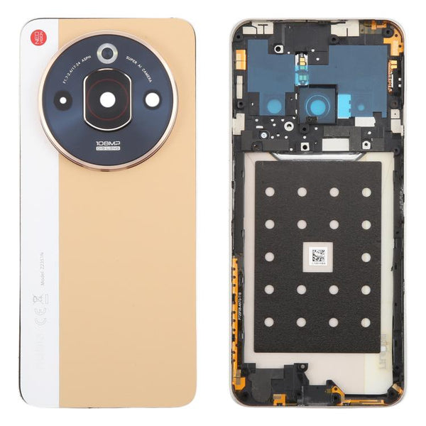 For ZTE nubia Focus Pro Z2351N Leather Battery Back Cover with Middle Frame / Camera Lens Cover