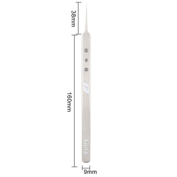 Aaa-14 Precision Repair Tweezers Long Pointed Stainless Steel, Aaa-14