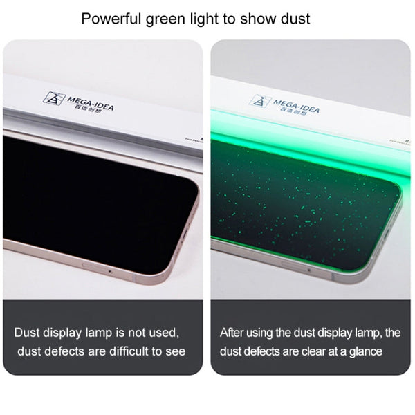 Show Dust Lamp 2 LCD screen Repair Dust Lamp Fingerprint Scratch Screen Changer Dust Display Lamp For Phone Mobile Green LED, Show Dust Lamp