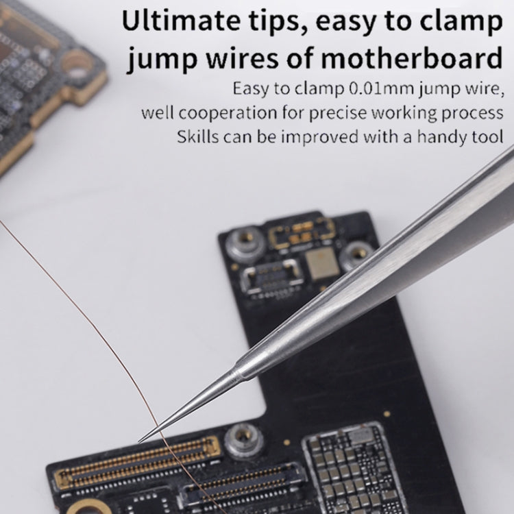 Qianli iNeezy YK-02 Stainless Steel Extra-sharp Thickened Tweezers Pointed Tweezers, Qianli iNeezy YK-02