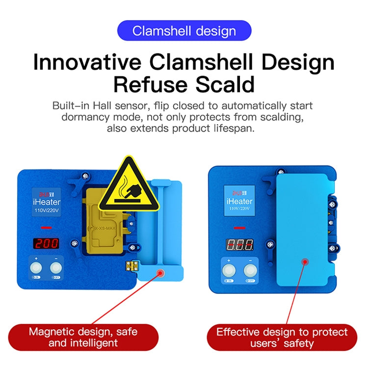 AIXUN iHeater Double Layers Board Pre-heating Soldering Rework Station for iPhone X-12, US Plug, AIXUN iHeater
