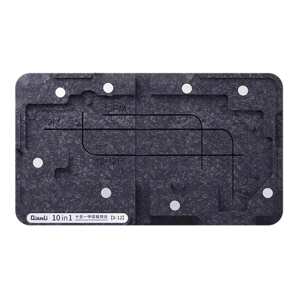 Qianli 10 in 1 Middle Frame Reballing Platform For iPhone X / XS / XS Max / 11 / 11 Pro / 11 Pro Max / 12 / 12 Pro / 12 mini / 12 Pro Max