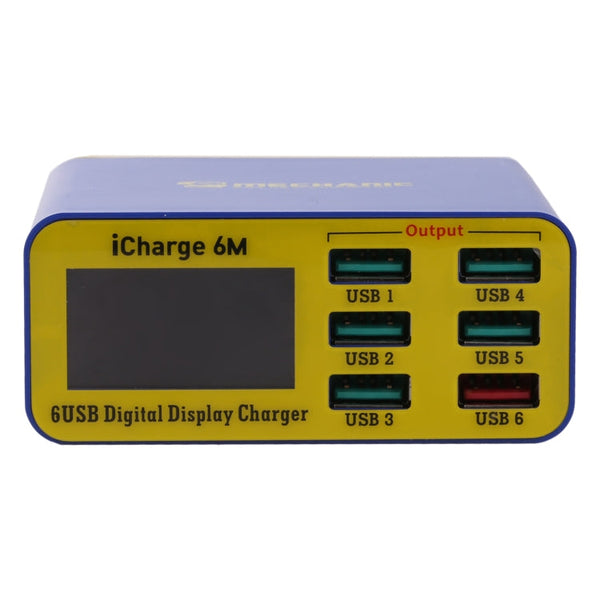 Mechanic icharge 6M QC 3.0 USB Smart Charger Support Fastcharging With LCD, EU Plug, icharge 6M