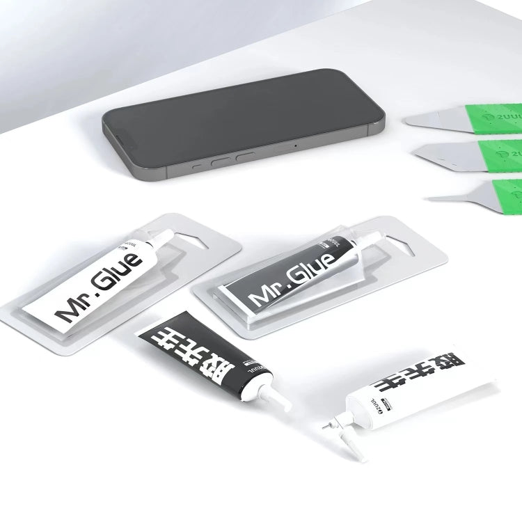 2UUL Mr Glue 25ml Strong Adhesive for Repair, Glue Black, Glue White