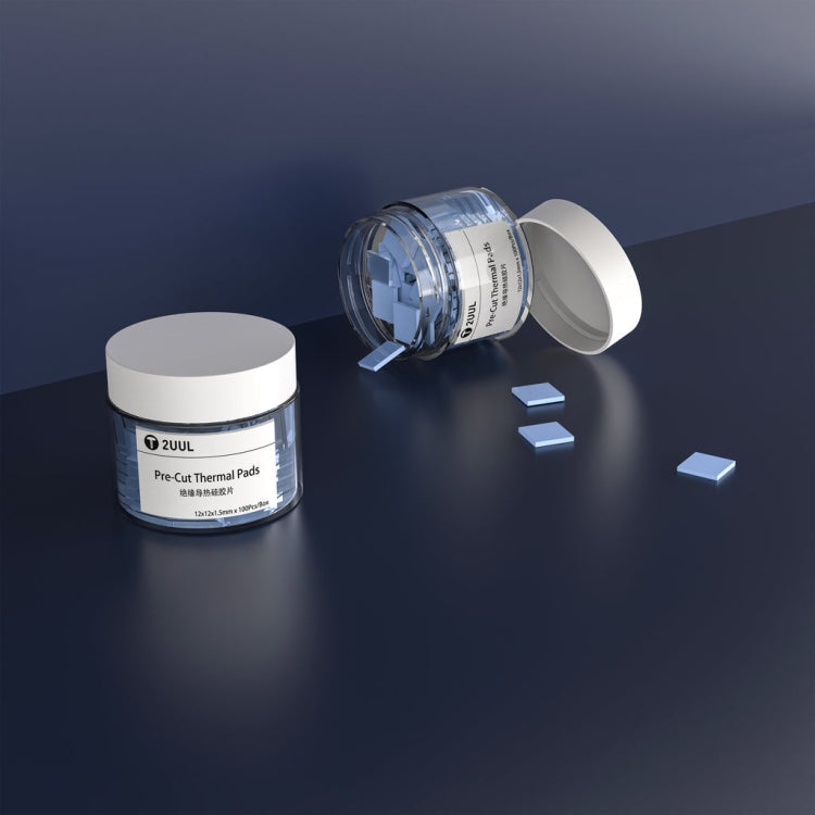 100 PCS/Box 2UUL SC02 Pre-Cut Thermal Silicone Pads 12x12x1.5mm, Silicone Pads