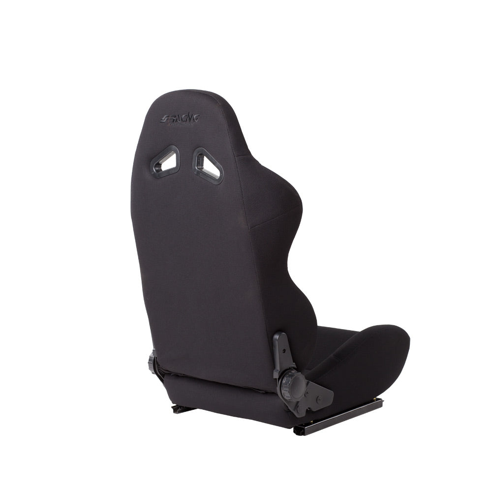 Simoni Racing SRS/10 Max Universal Sports Bucket Seat x1 Individual Hardwearing Textile Fabric Black Edition