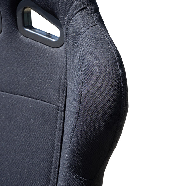 Simoni Racing SRS/10 Max Universal Sports Bucket Seat x1 Individual Hardwearing Textile Fabric Black Edition