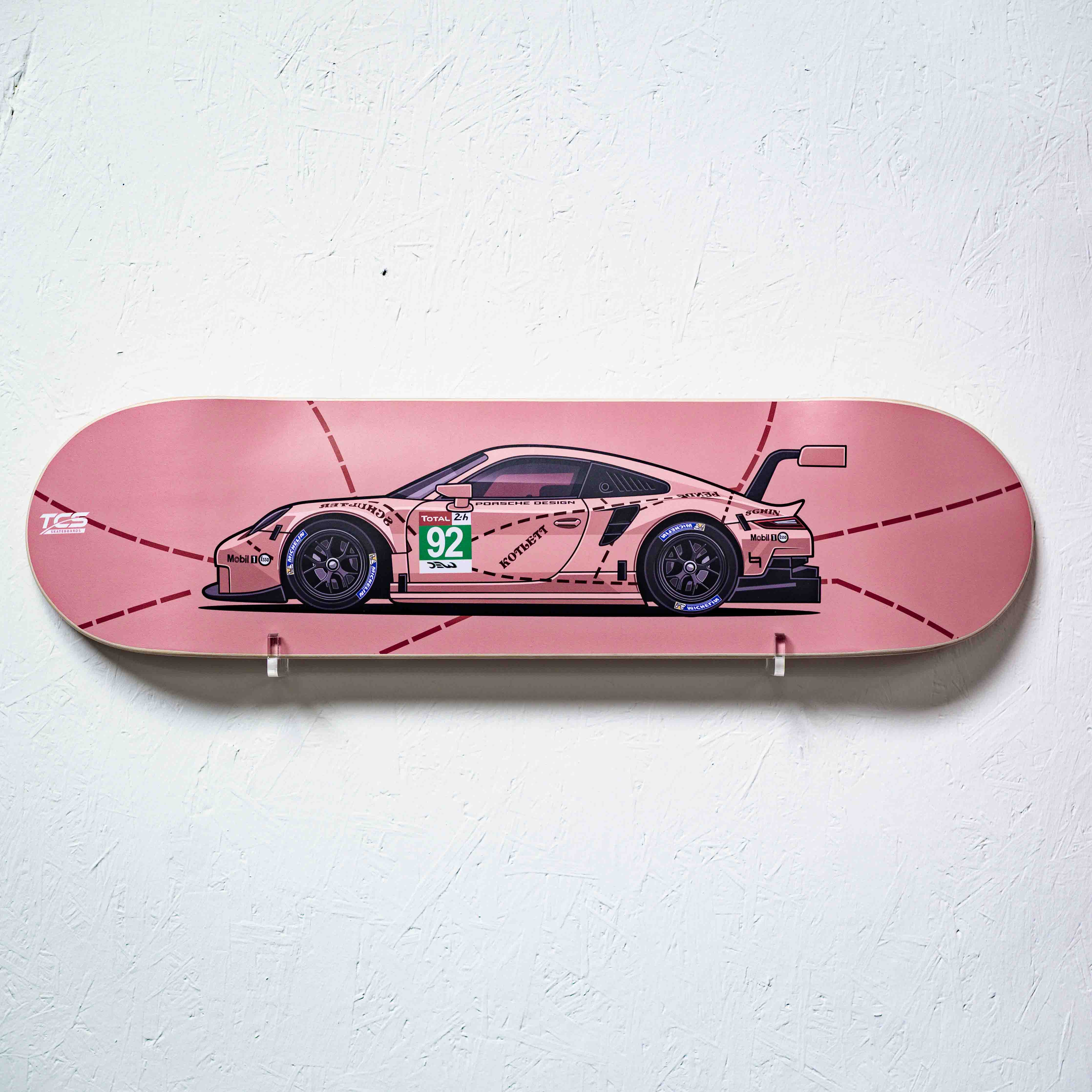 Porsche 911 Pink Pig RSR Skate Deck Wall Art
