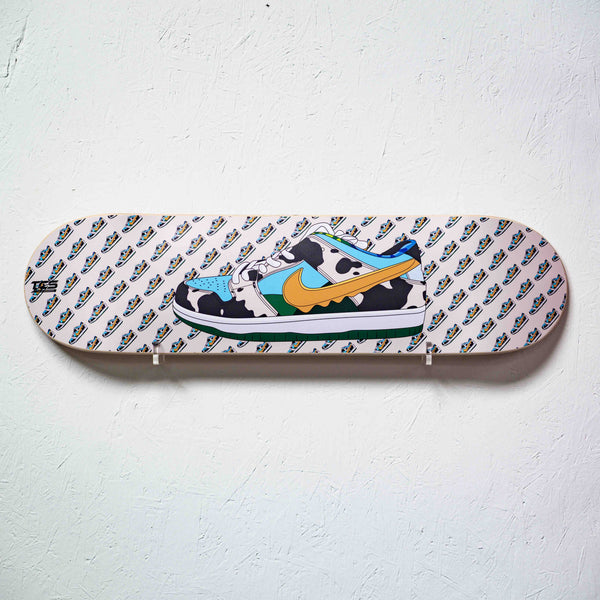 Nike SB Dunk Low Ben & Jerry's Chunky Dunky inspired Shoe Skateboard Wall Art