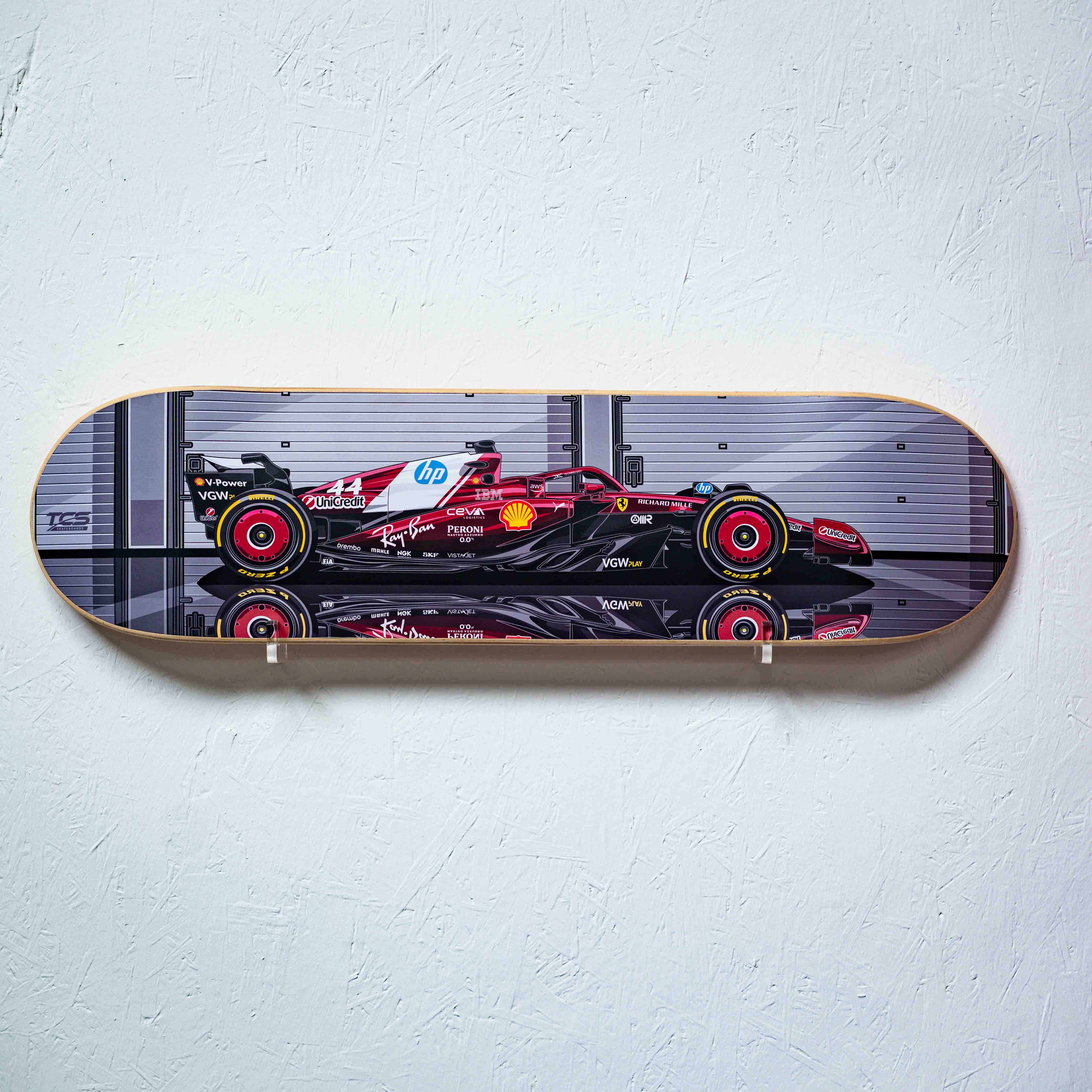 Formula 1 Ferrari SF-25 Race Car Skate Deck Wall Art