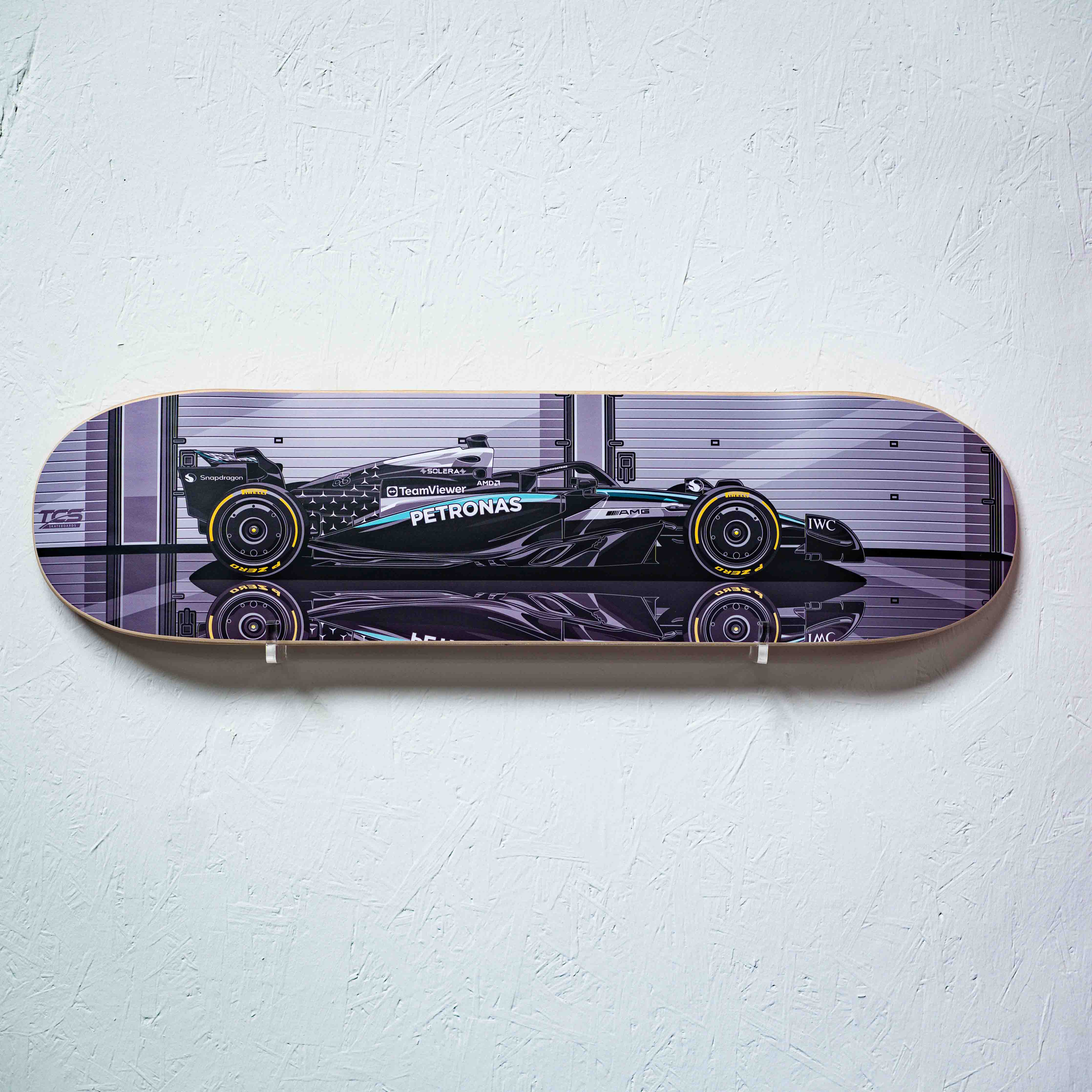 Formula 1 Mercedes W16 Race Car Skate Deck Wall Art
