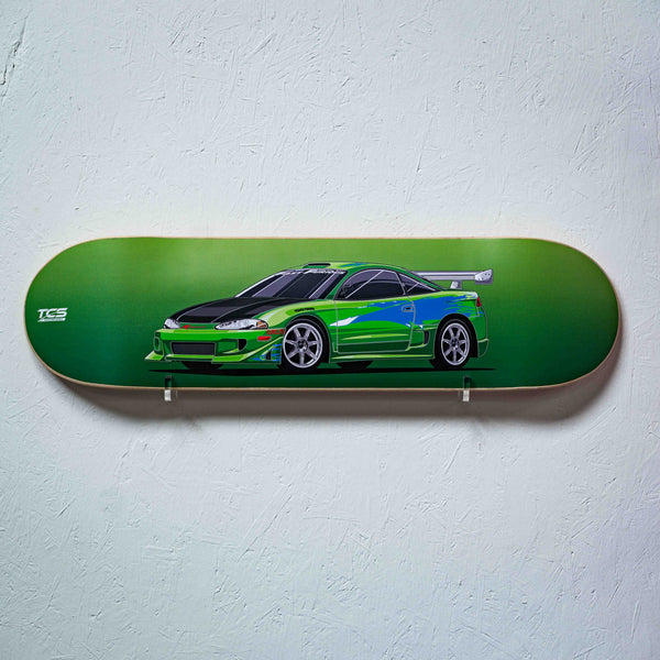 Fast and Furious inspired Mitsubishi Eclipse Skate Deck Wall Art