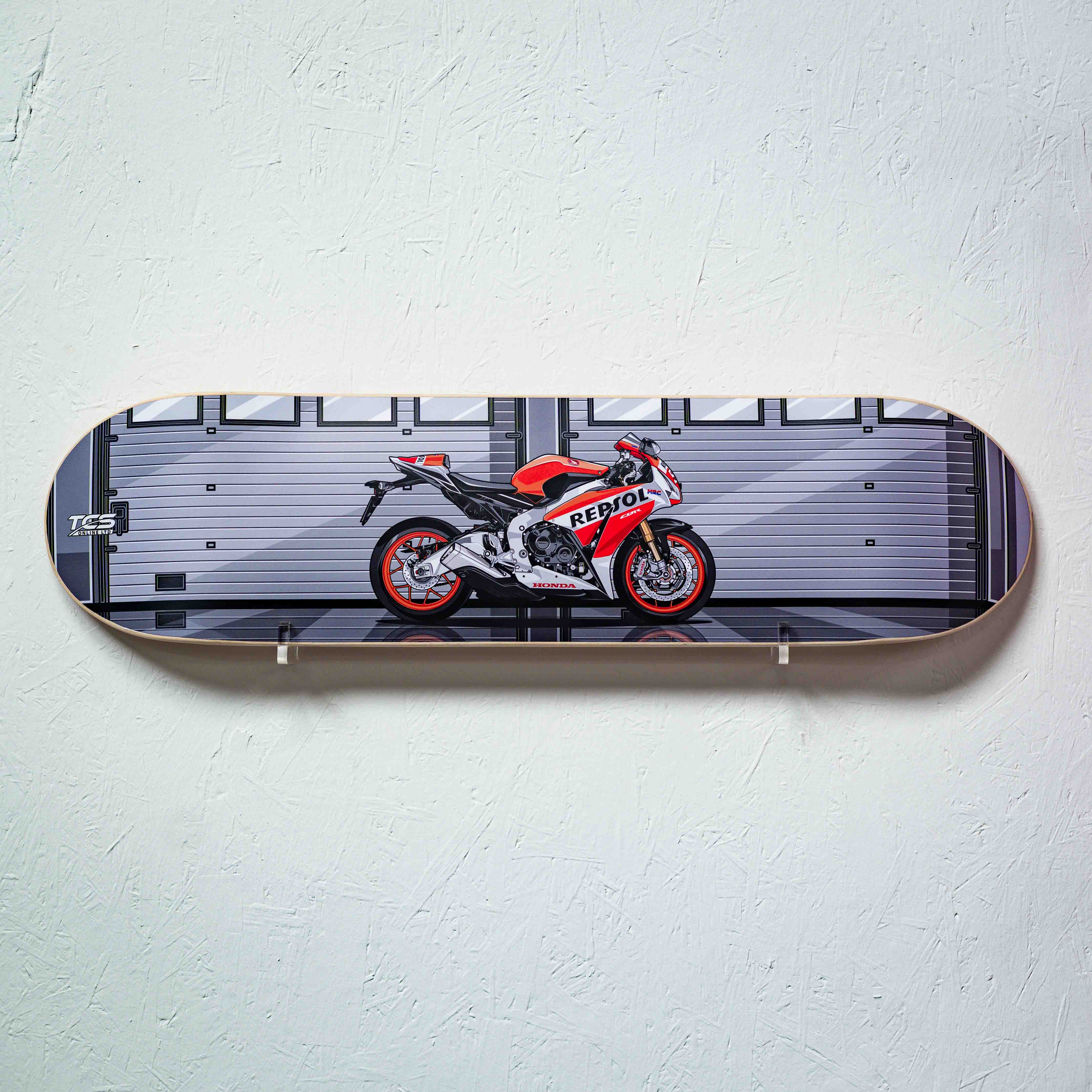 Honda CBR1000RR (Repsol Livery) Motorbike Skate Deck Wall Art