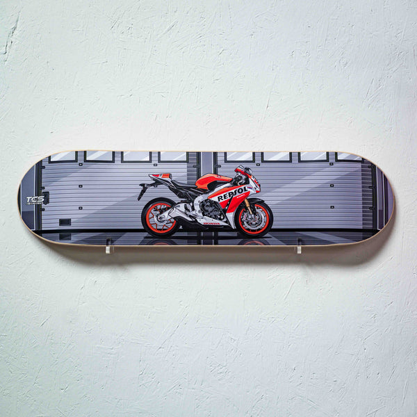 Honda CBR1000RR (Repsol Livery) Motorbike Skate Deck Wall Art