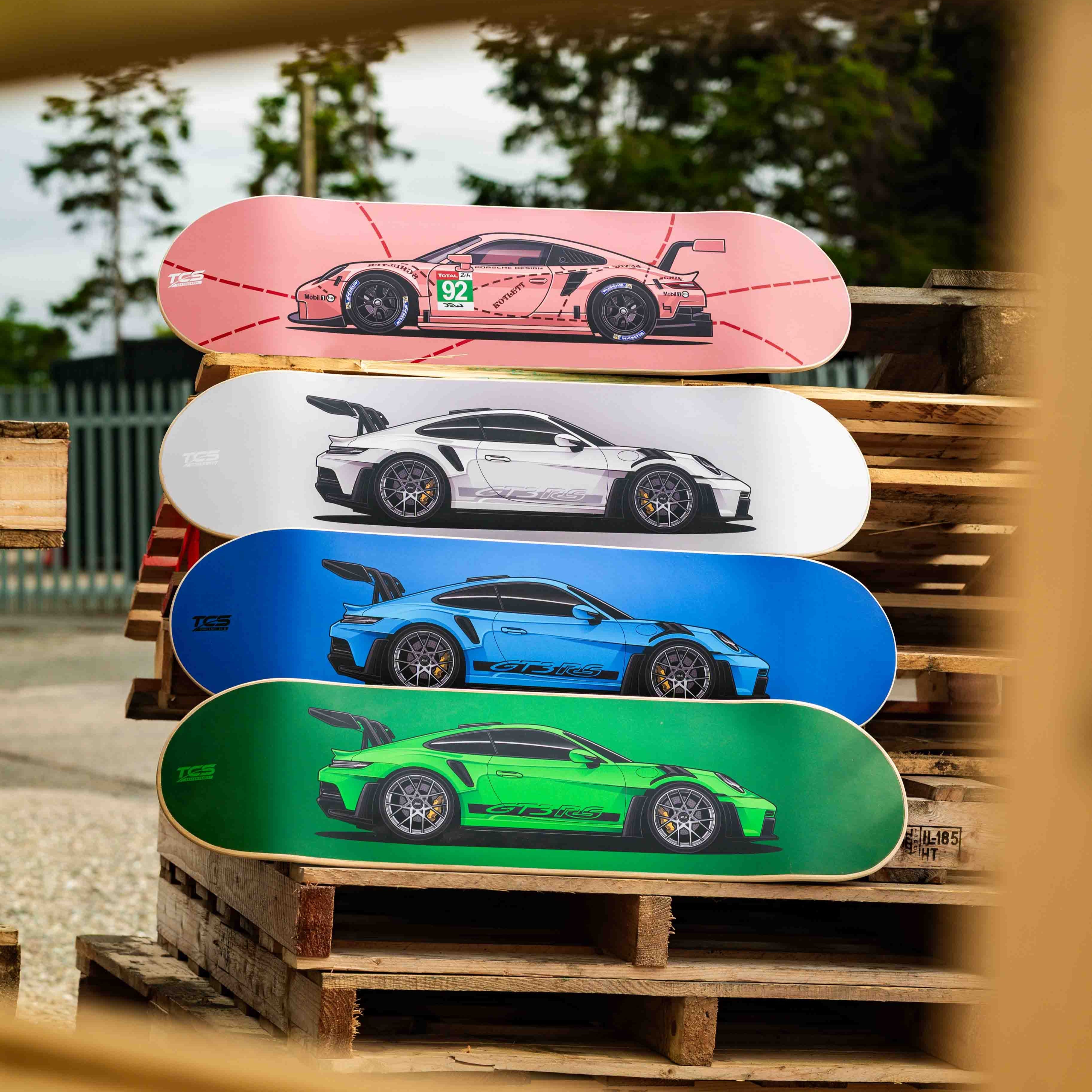 Porsche 911 Pink Pig RSR Skate Deck Wall Art