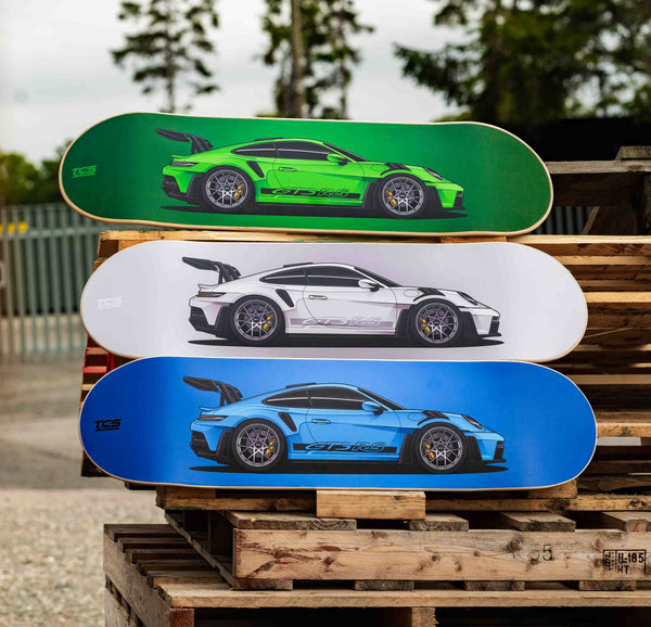 Porsche 911 GT3 RS Skate Deck Wall Art - 3 Pack