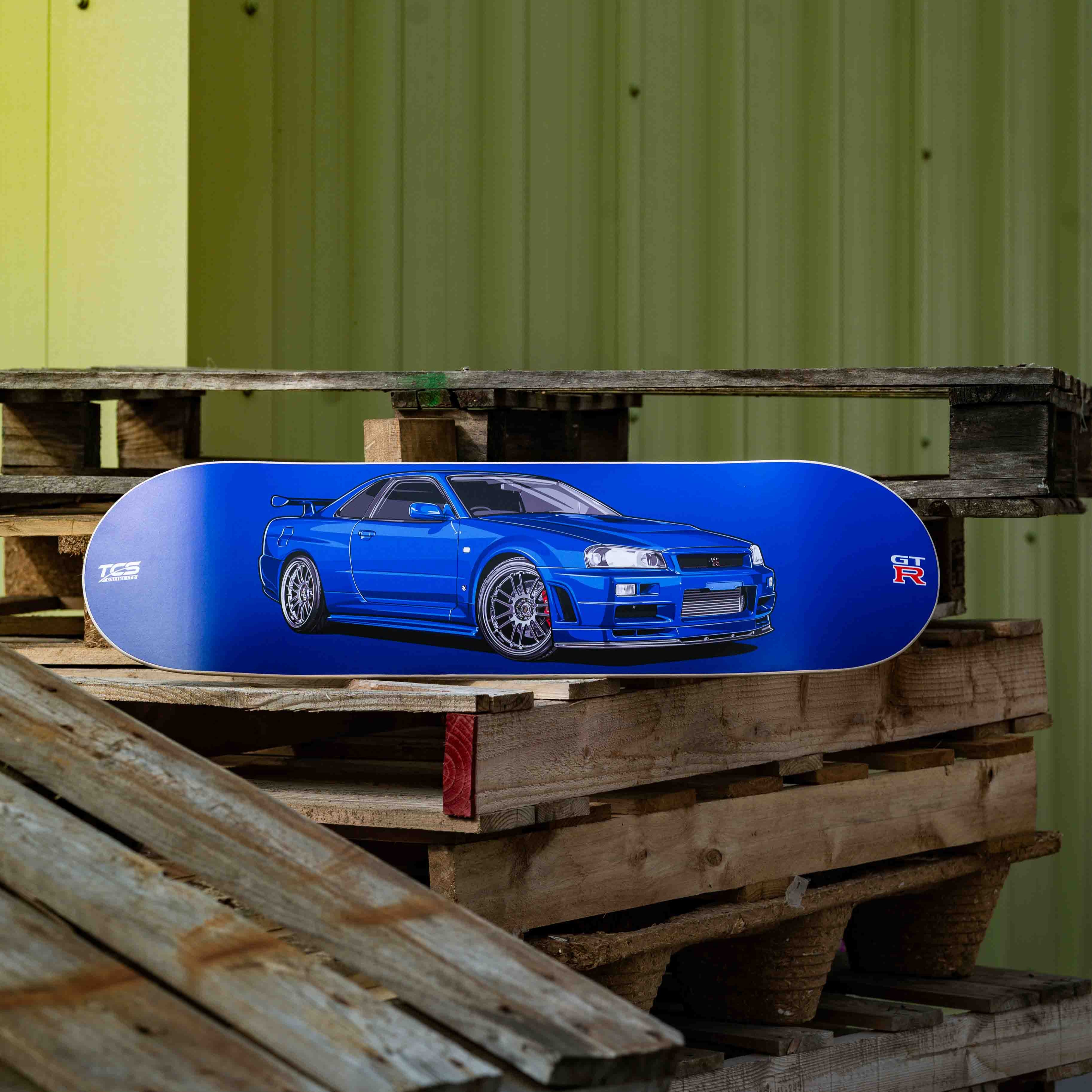 Paul Walker's R34 Skyline GT-R Skate Deck Wall Art