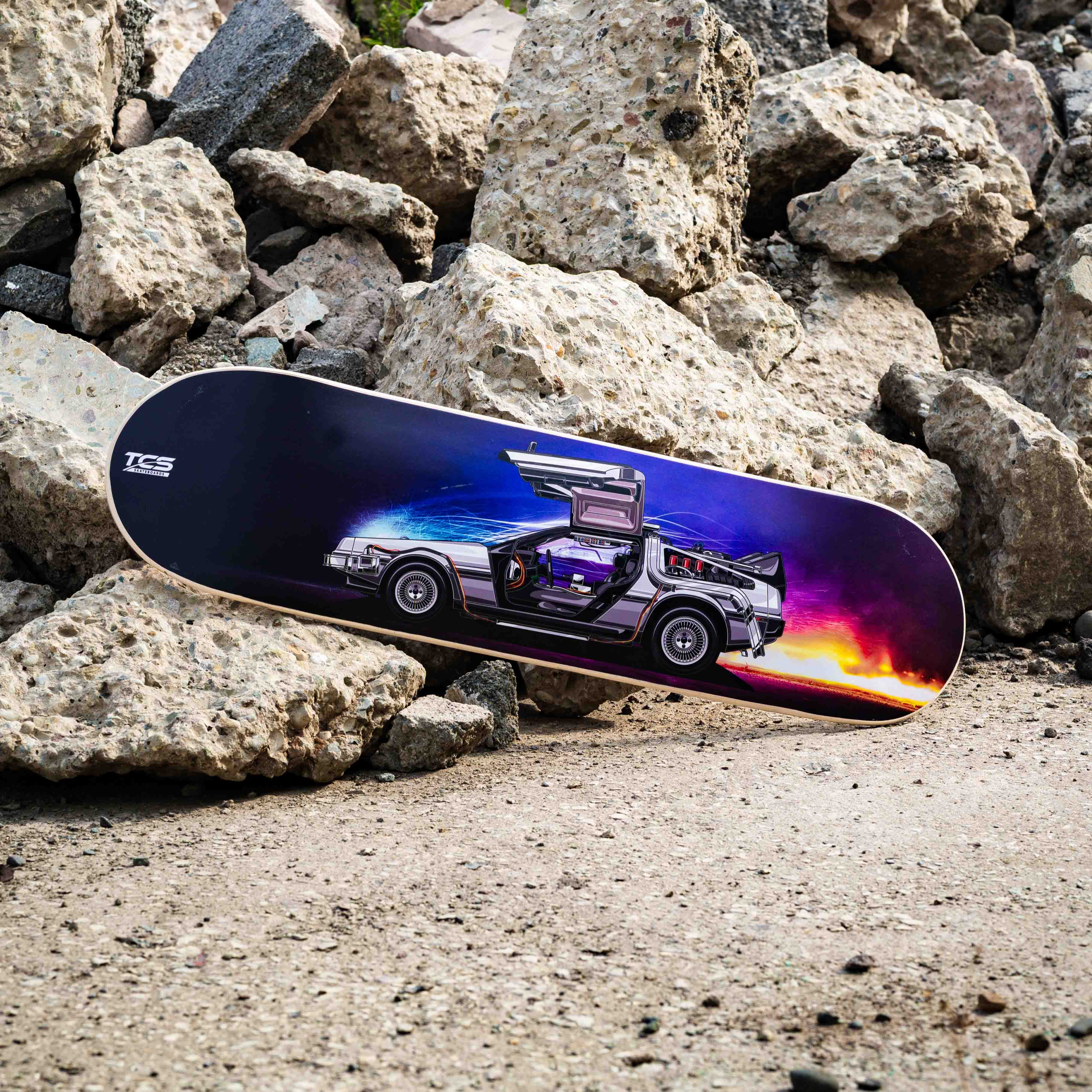 Back To The Future Inspired DeLorean DMC-12, Skate Deck Wall Art