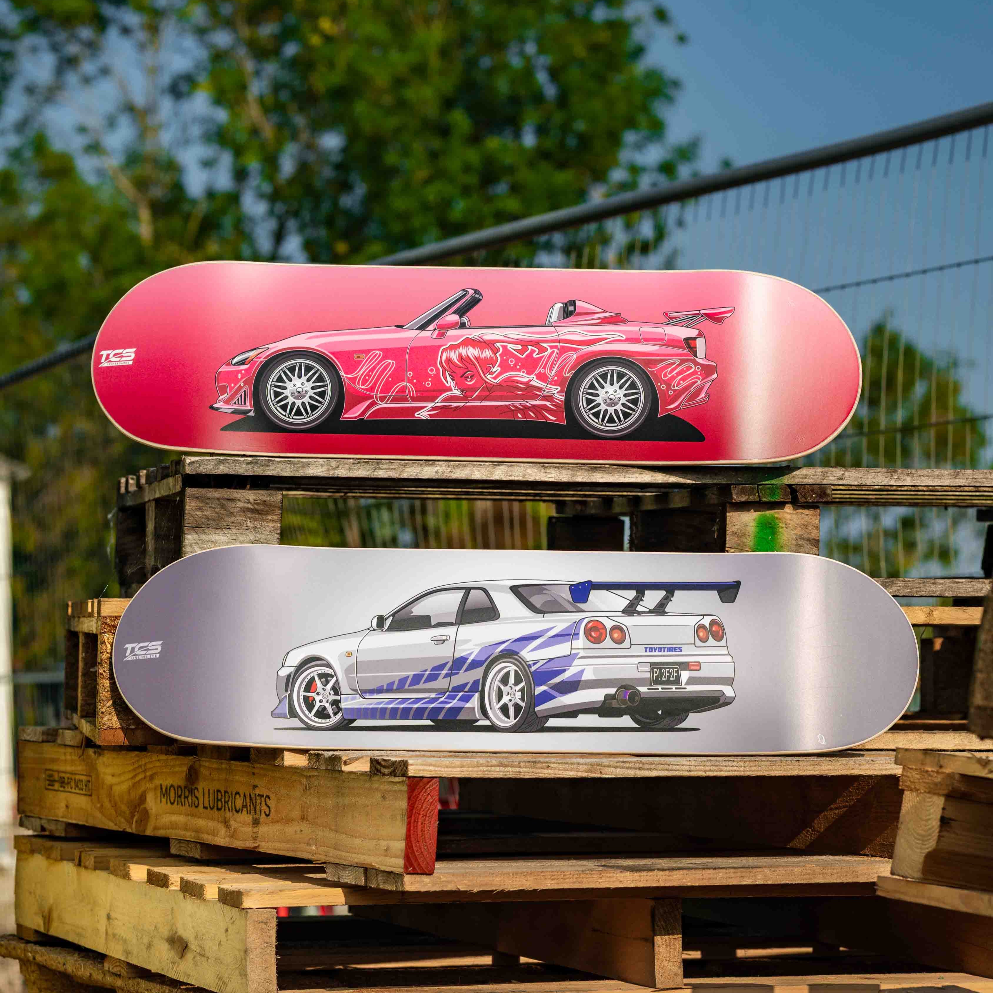 2 Fast 2 Furious inspired Nissan Skyline GT-R Skate Deck Wall Art