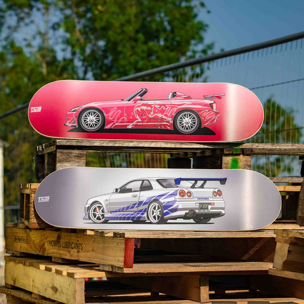 2 Fast 2 Furious inspired Nissan Skyline GT-R Skate Deck Wall Art