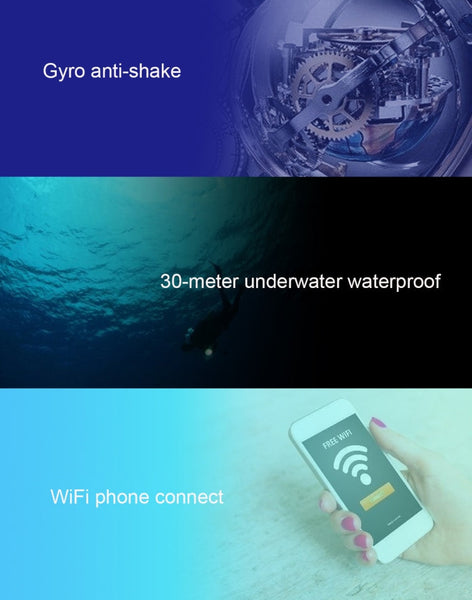 C1 Dual-Screen 2.0 inch + 1.3 inch Screen Anti-shake 4K WiFi Sport Action Camera Camcorder with Waterproof Housing Case,  Allwinner V316, 170 Degrees Wide Angle