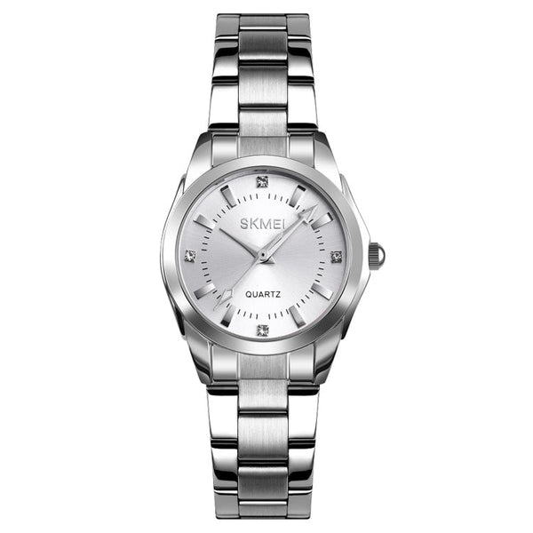 SKmei 1620 Delicate Rhinestone Creative Casual Waterproof Quartz Women Watch Steel Strap Watch