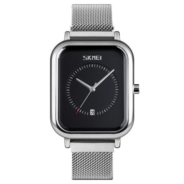 SKMEI 9207 Fashion Creative Simple Watch Men Magnetic Buckle Mesh Belt Steel Belt Couple Quartz Watch