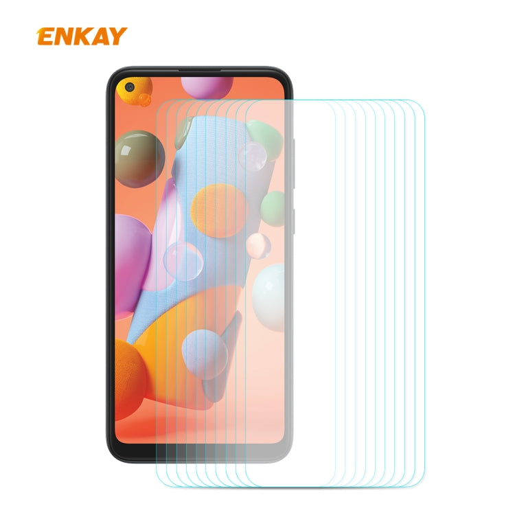 10 PCS ENKAY Hat-Prince 0.26mm 9H 2.5D Curved Edge Tempered Glass Film, For Samsung Galaxy A01, For Samsung Galaxy A10s, For Samsung Galaxy A11 / Galaxy M11, For Samsung Galaxy A21, For Samsung Galaxy A21s, For Samsung Galaxy A31                       ...
