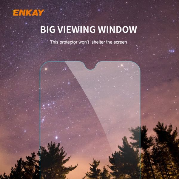 2 PCS ENKAY Hat-Prince 0.26mm 9H 2.5D Curved Edge Tempered Glass Film
