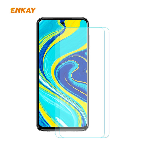 2 PCS ENKAY Hat-Prince 0.26mm 9H 2.5D Curved Edge Tempered Glass Film