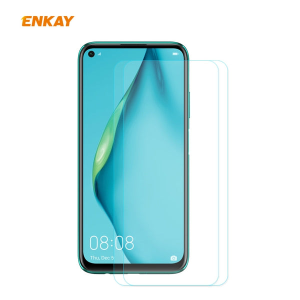 2 PCS ENKAY Hat-Prince 0.26mm 9H 2.5D Curved Edge Tempered Glass Film