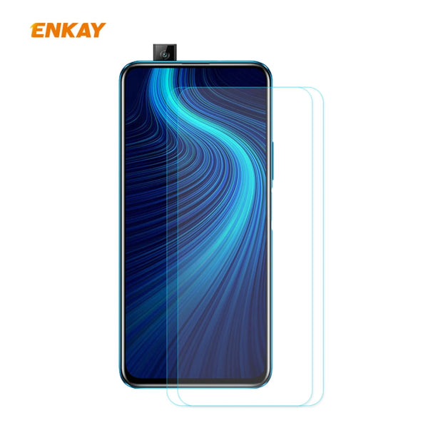 2 PCS ENKAY Hat-Prince 0.26mm 9H 2.5D Curved Edge Tempered Glass Film