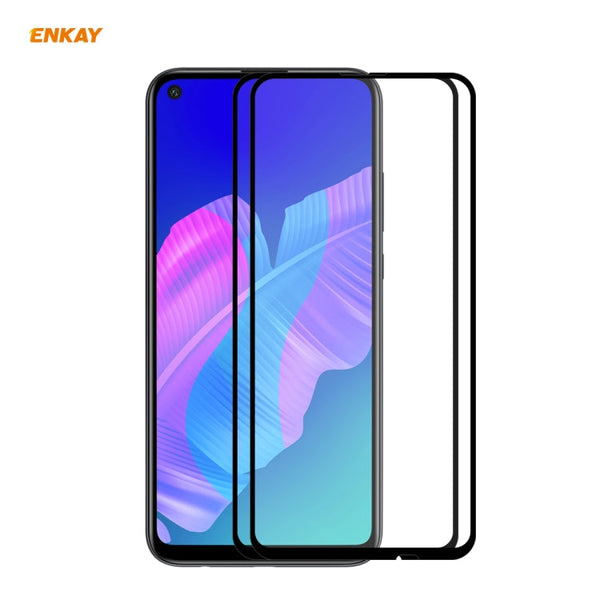2 PCS ENKAY Hat-Prince Full Glue 0.26mm 9H 2.5D Tempered Glass Full Coverage Film