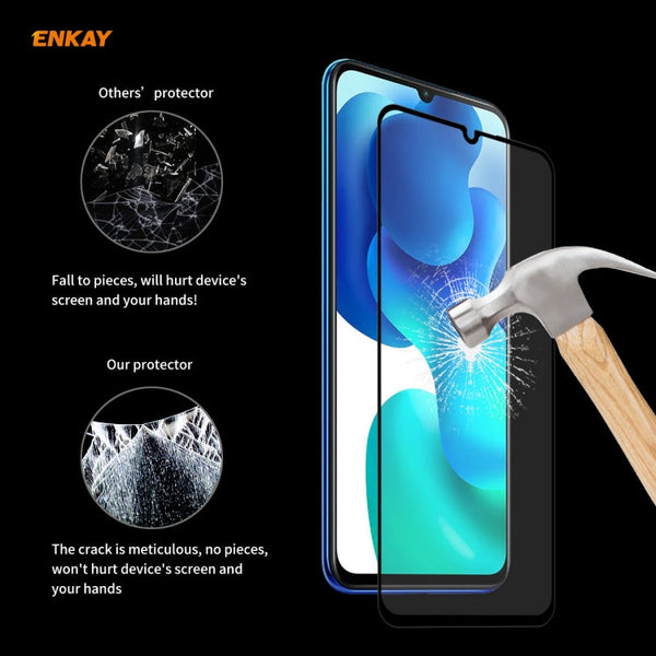 5 PCS ENKAY Hat-Prince Full Glue 0.26mm 9H 2.5D Tempered Glass Full Coverage Film