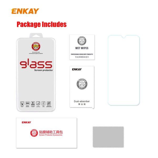 5 PCS ENKAY Hat-Prince Full Glue 0.26mm 9H 2.5D Tempered Glass Full Coverage Film
